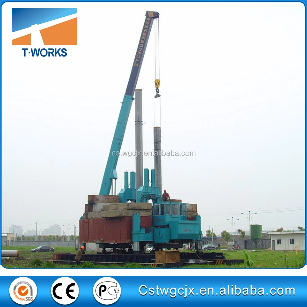 T-works - 800T hydraulic static pile driver to do concrete pile pressing for engineering made by Tianwei Hydraulic Static Pile Driver 1