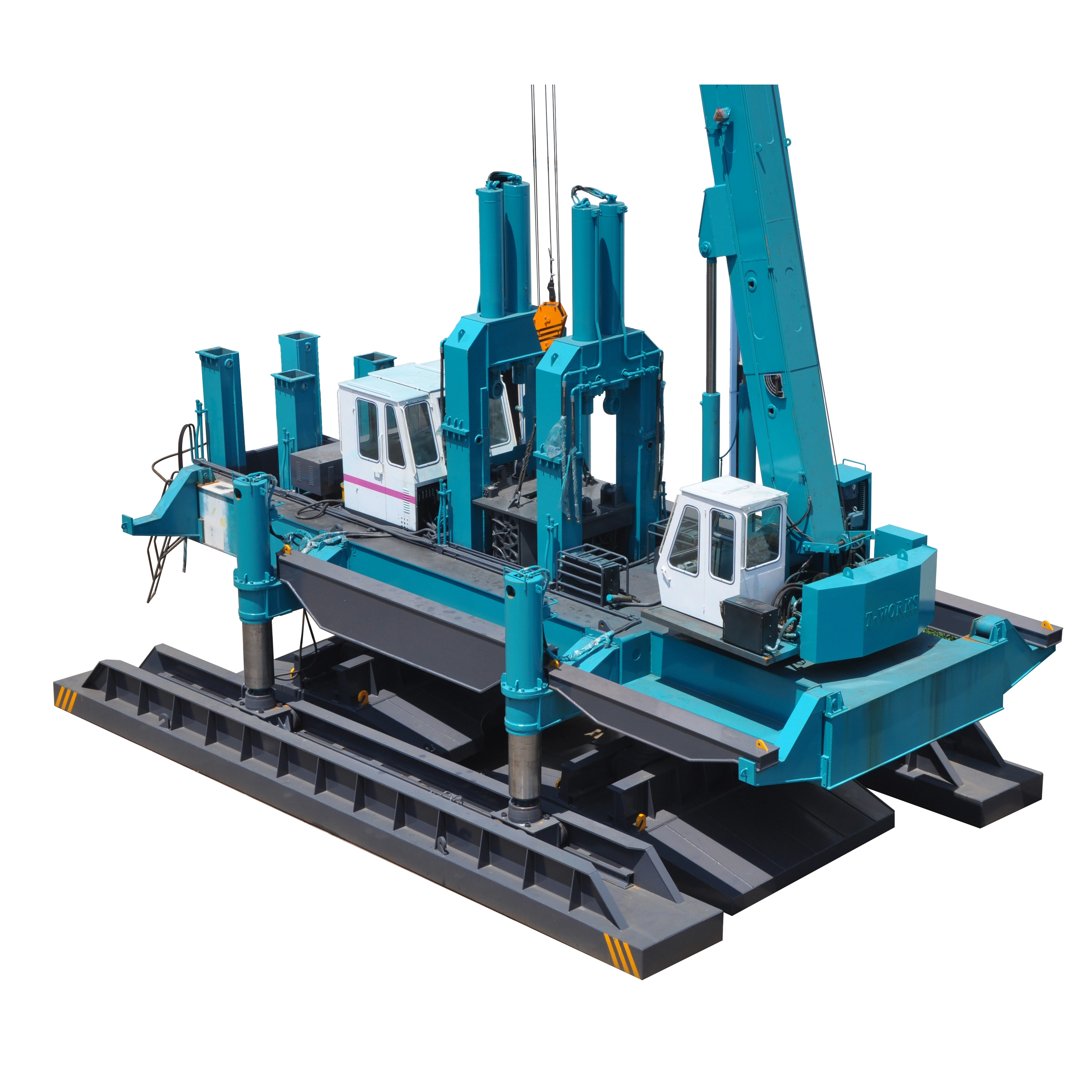 T-works - ZYC460 Precast concrete pile driving machine for building foundation piling  Hydraulic Static Pile Driver 1