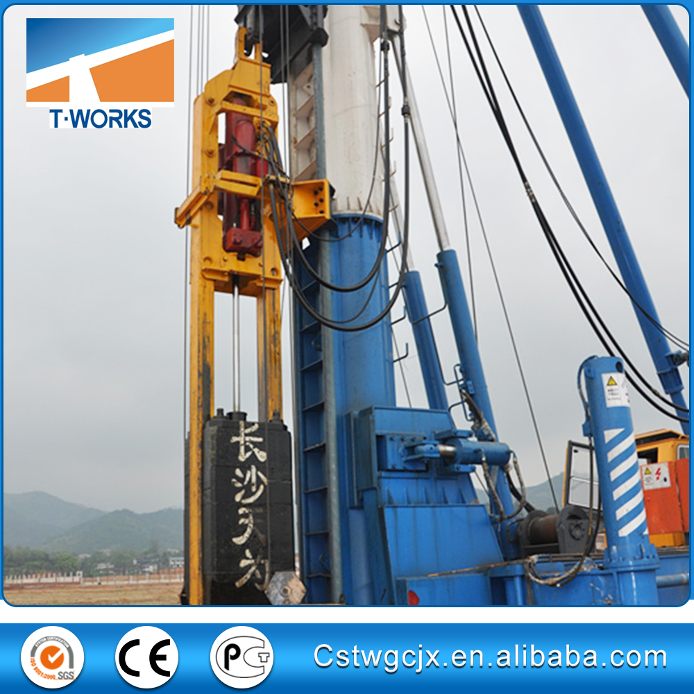 T-works - Hydraulic piling hammer 9T for precast concrete piles hydraulic piling hammer 3