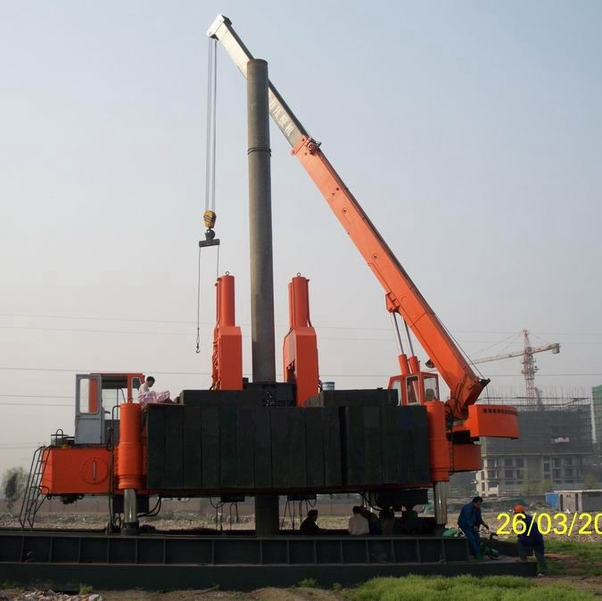 T-works - 120T Mini Pile Driver ZYC120BS-B1 Hydraulic Static Piling Machine For Building Construction Hydraulic Static Pile Driver 1