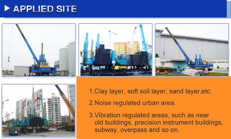 ZYC460B-B1 New piling machine for jacking in pile made by T-works for PHC pile without noise and vibration
