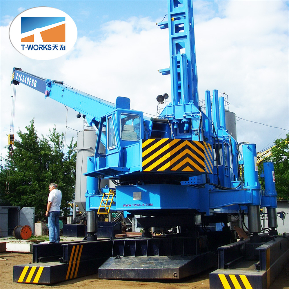 T-works - Estate foundation piling works ZYC240 ZYC700 T-WORKS mini pile driver Hydraulic Static Pile Driver 1