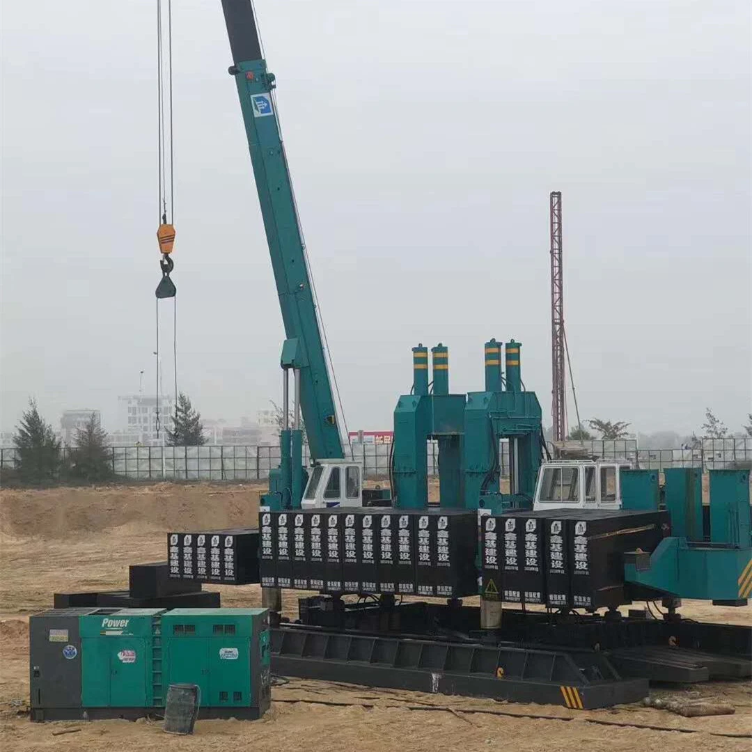 T-works - T-works hydraulic press pile driver for precast pile for sale Hydraulic Static Pile Driver 1