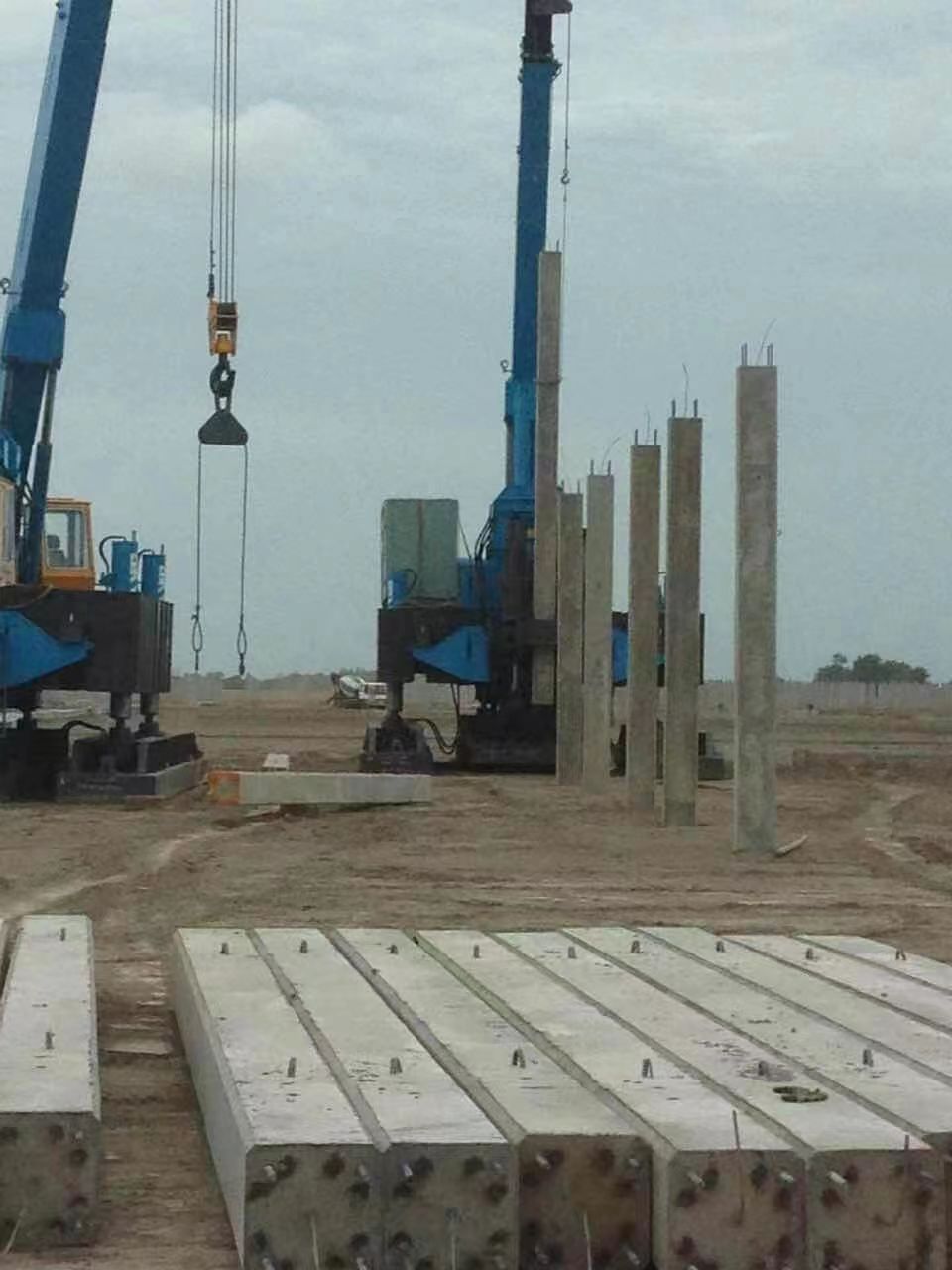 Solar project in Thailand by ZYC180 hydraulic static pile driver 1