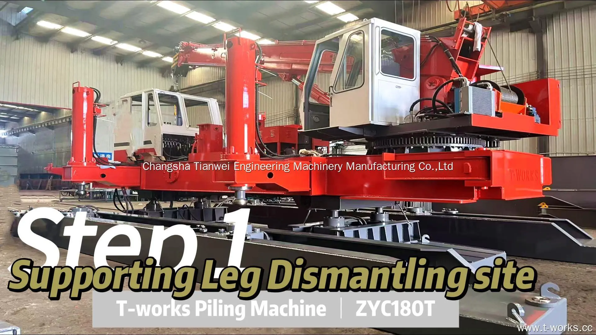 Efficient Dismantling ! Witness the Full Process of Dismantling and Shipping T-works 180T Pile Driver Machine 1