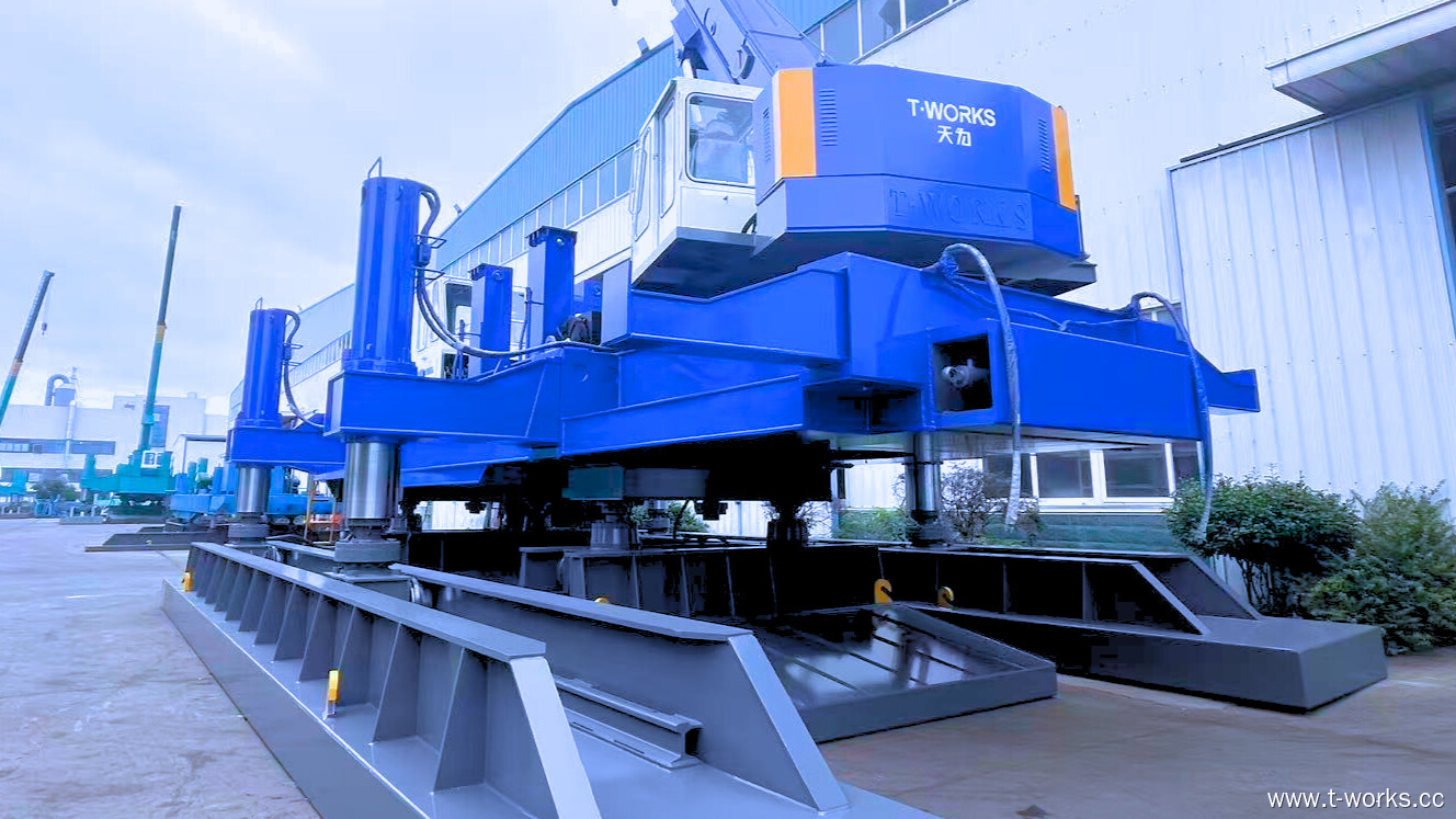 T-WORKS | Structural Characteristics and Application Adaptability of 460-ton Insert-type Side Pile Static Pile Driver 8