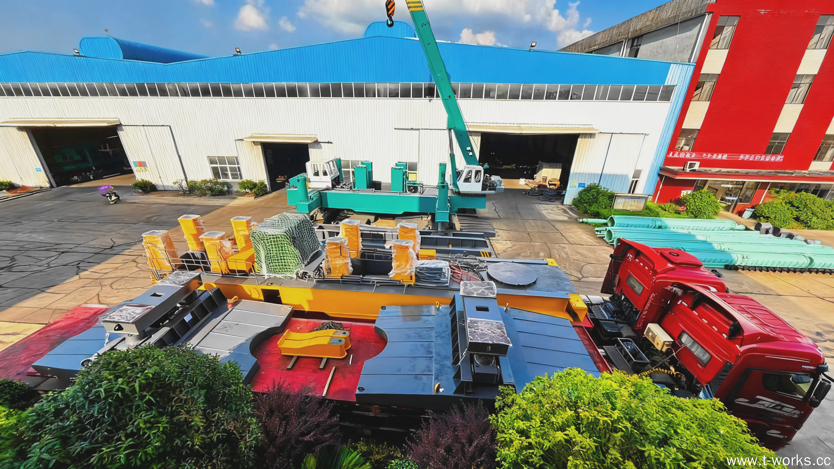 On-site Shot: How Fast is the Loading and Unloading of T-works Static Pile Driver's Short Ship! 1