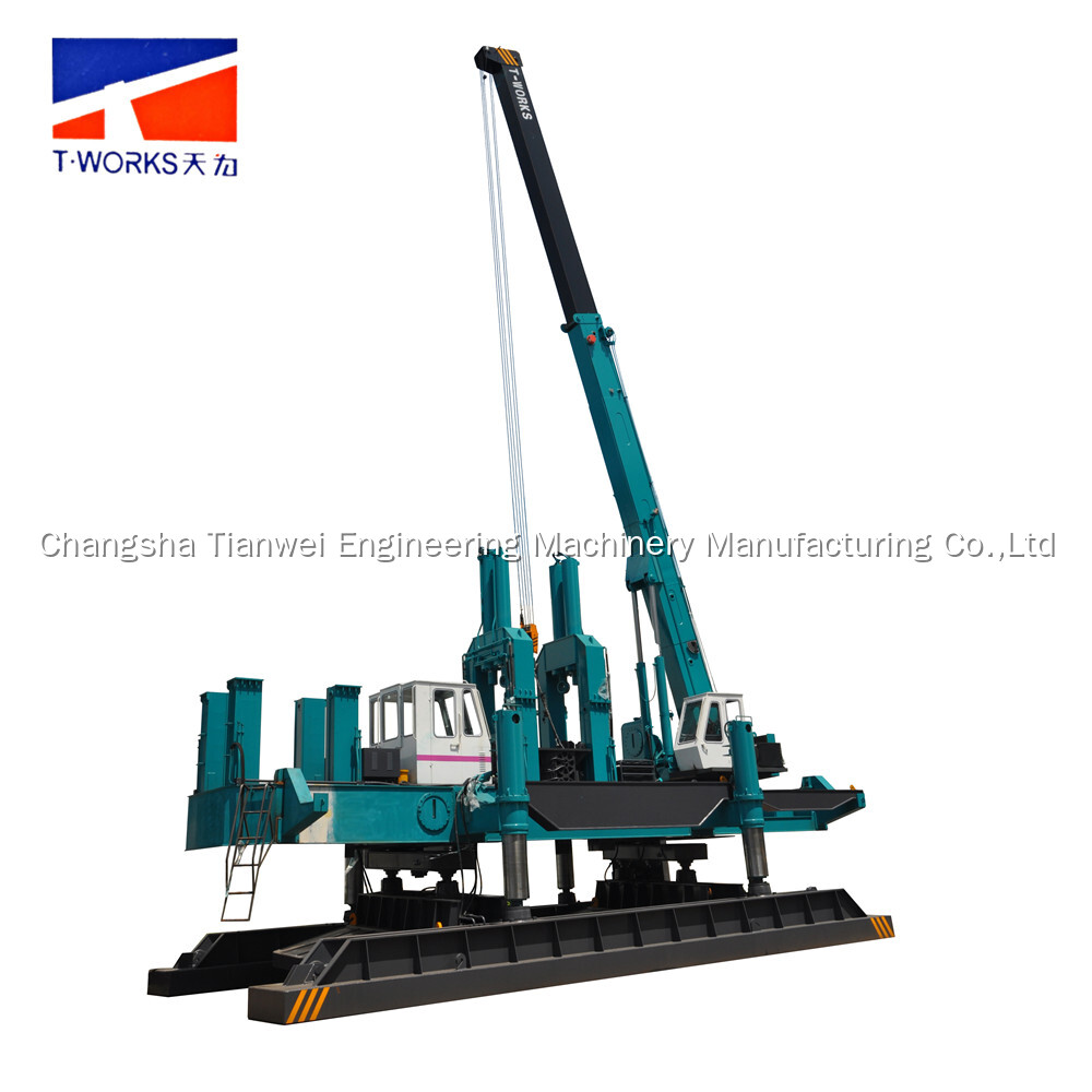 T-works | Bored Pile Drilling Rig vs Hydraulic Static Pile Drivers: Which to Choose? 2