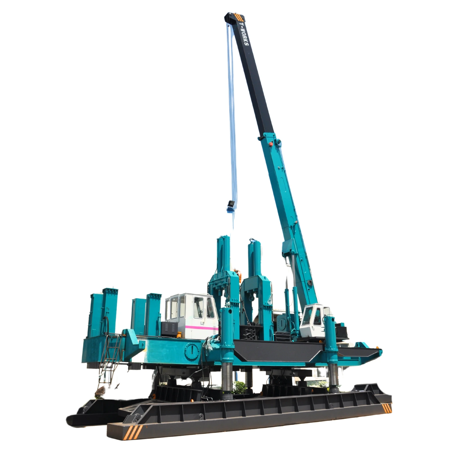 T-works - T-works concrete pile machine for PHC pile with good price for piling construction ZYC 240 Hydraulic Static Pile Driver 1