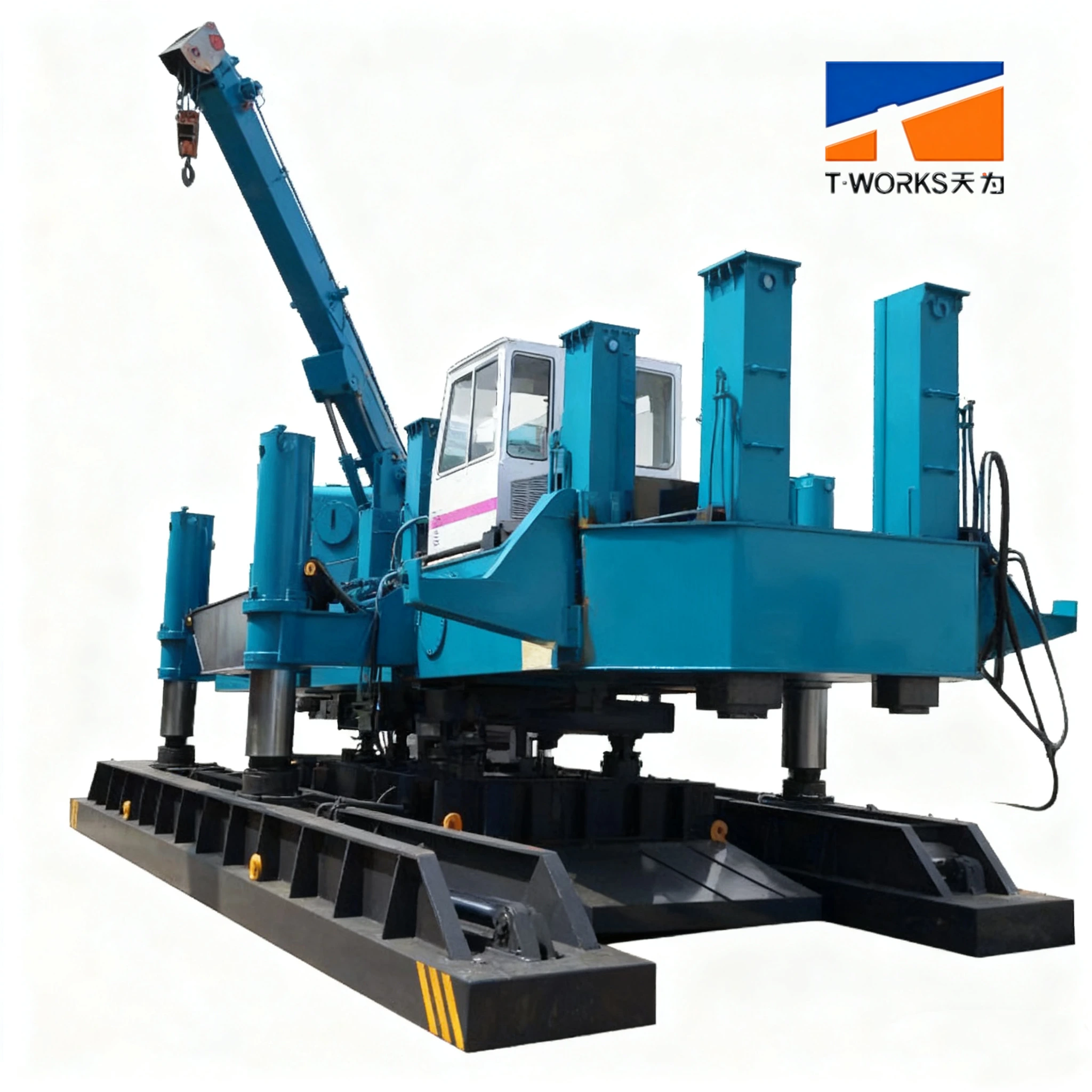 T-WORKS | Structural Characteristics and Application Adaptability of 460-ton Insert-type Side Pile Static Pile Driver 1