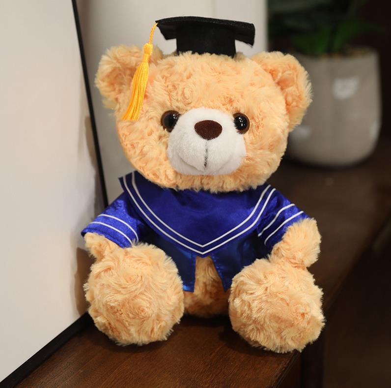 Custom Logo Teddy Bear Plushie Toy Graduation Bear Stuffed Animal Doll 11