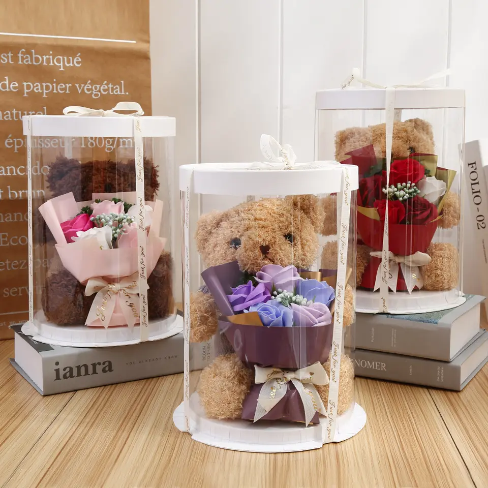 New Teddy Bear Plush Toys with gift box for Valentine's Day Gifts for Girls 3