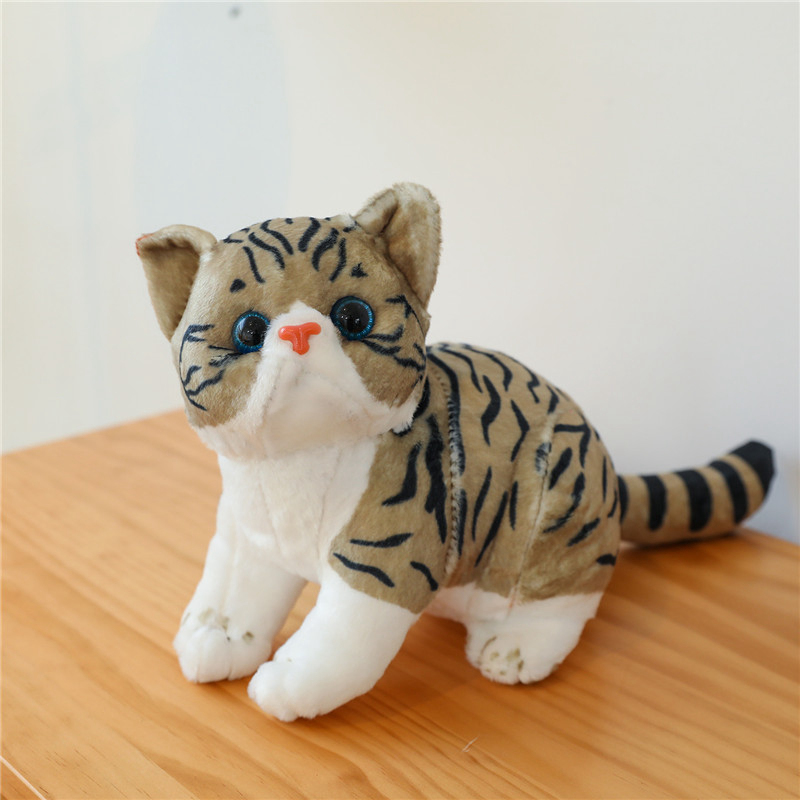 Eco friendly Custom Simulation pet cat plush doll 4