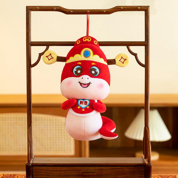 Cute Crown Snake Year Plush Toy New Year Kawaii Cartoon Mascot Zodiac Claw Doll Toy 11