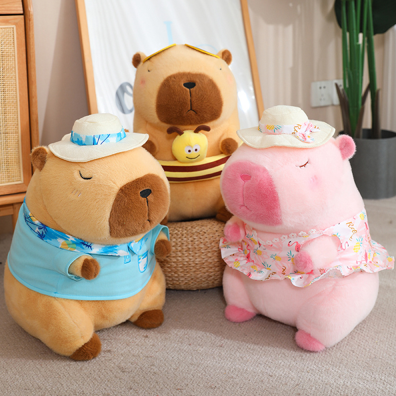 Summer Companion Adorable and soft Cute whimsical touch Capybara plush toy 3