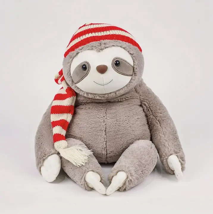 Christmas tree sloth Stuffed Animal Toys Cute Soft Sloth Plush Toy Doll With Christmas Hat 1