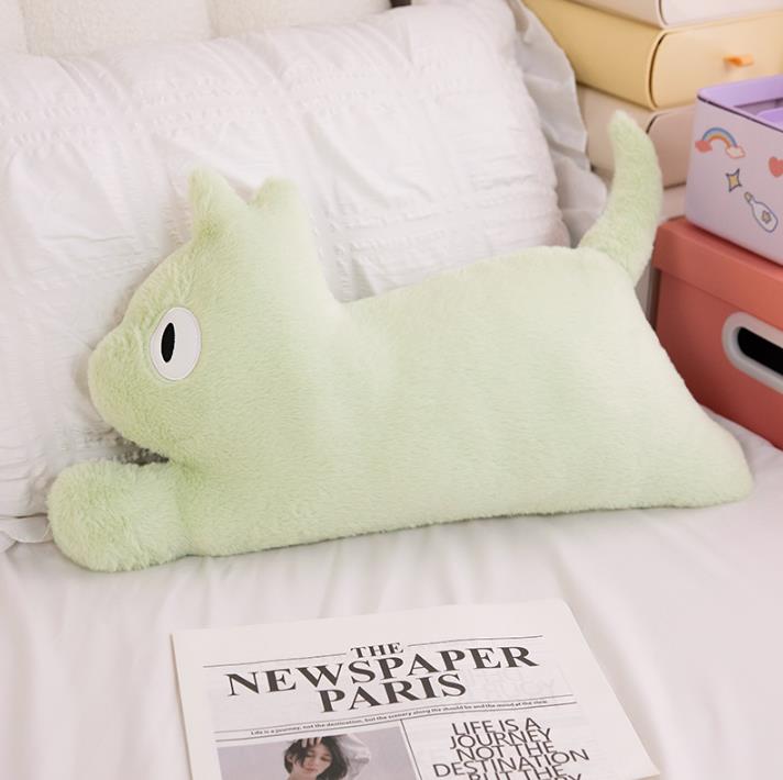 Super Soft Gray And Black Cat Stuffed Animal Pillow Lying Cat Dolls Plushie 11