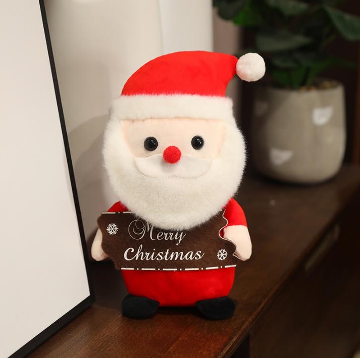 Christmas decorations snowman pendant teddy bear plush doll Santa Claus elk Christmas tree couple gifts 11