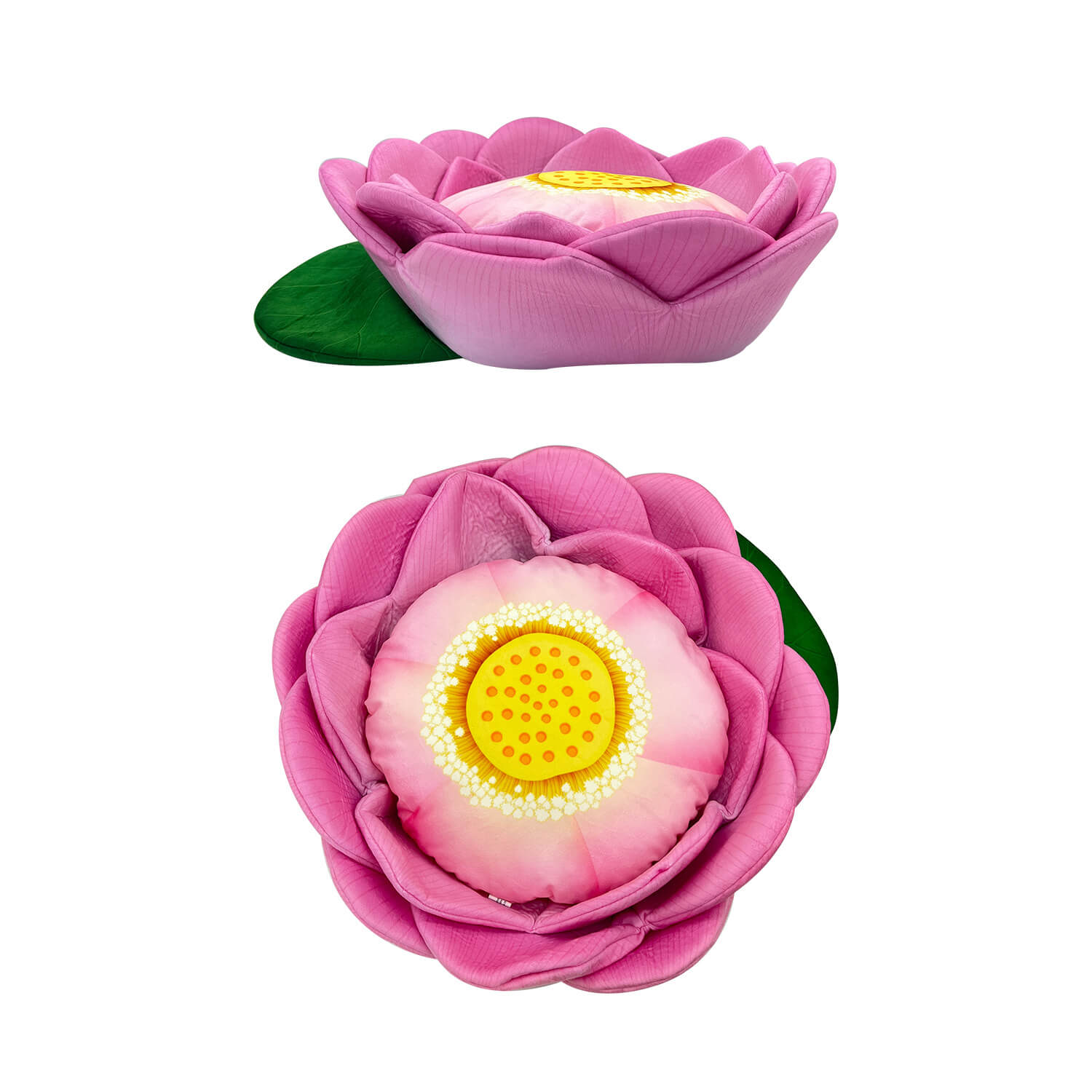 Yortoob-High Quality 20 Inches Pink Lotus Shaped Plush Pet Bed Cosy Cushion Durable Sofa For Small Dog And Cat 9