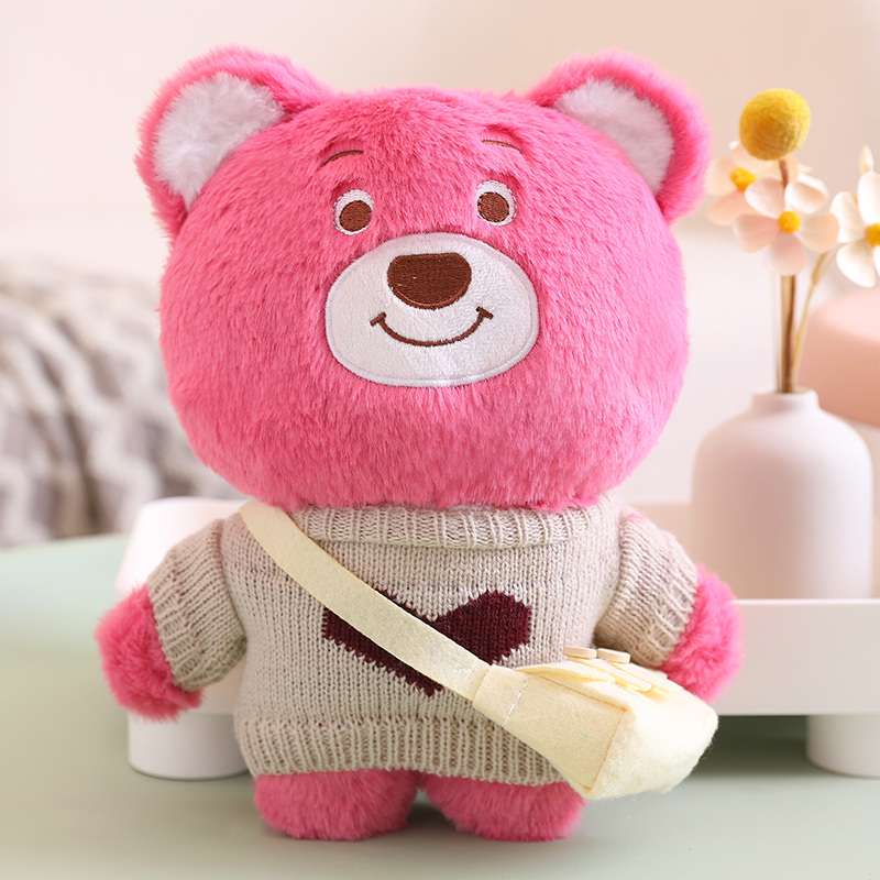 Strawberry bear Kawaii Stuffed new little soft funny plush toy 3