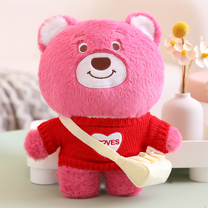 Strawberry bear Kawaii Stuffed new little soft funny plush toy 1