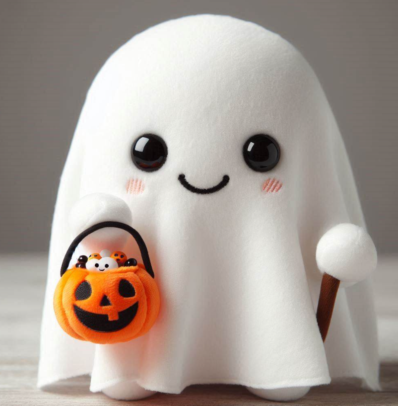 Custom stuffed plush toy custom Halloween ghost doll keychain plush pillow with company logo embroidered. 2