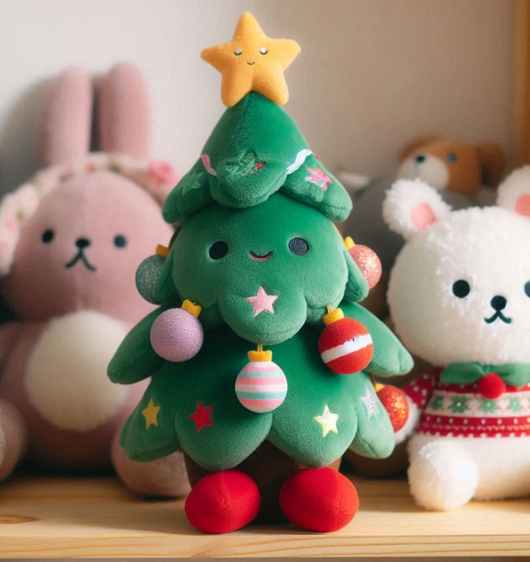 Stuffed doll christmas tree plush stuffed cute toys for kids1 1