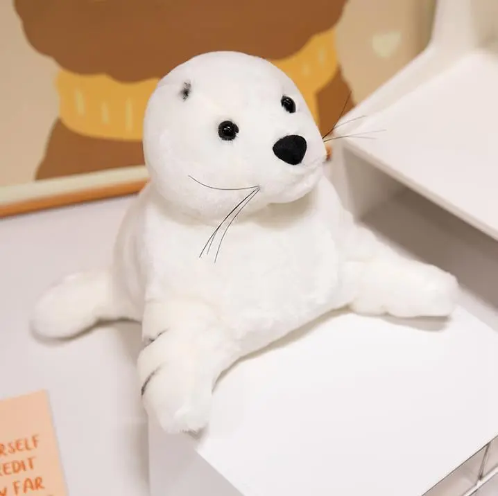 Cute White Sea lion Stuffed Animal Toys Plush Sea Lion Doll Baby Kids Gifts Pillow 1