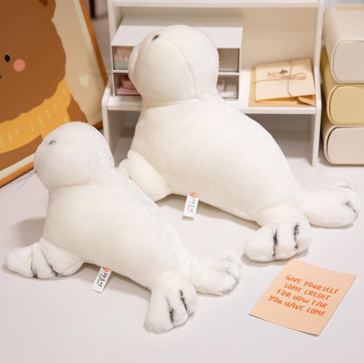 Cute White Sea lion Stuffed Animal Toys Plush Sea Lion Doll Baby Kids Gifts Pillow 10