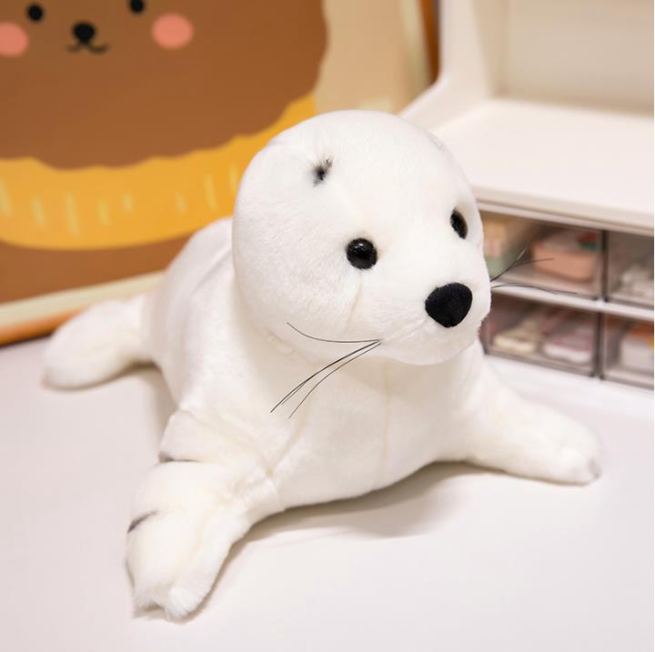 Cute White Sea lion Stuffed Animal Toys Plush Sea Lion Doll Baby Kids Gifts Pillow 8