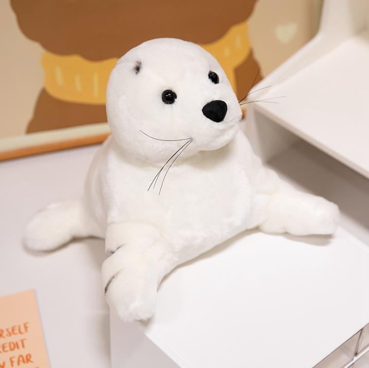 Cute White Sea lion Stuffed Animal Toys Plush Sea Lion Doll Baby Kids Gifts Pillow 11