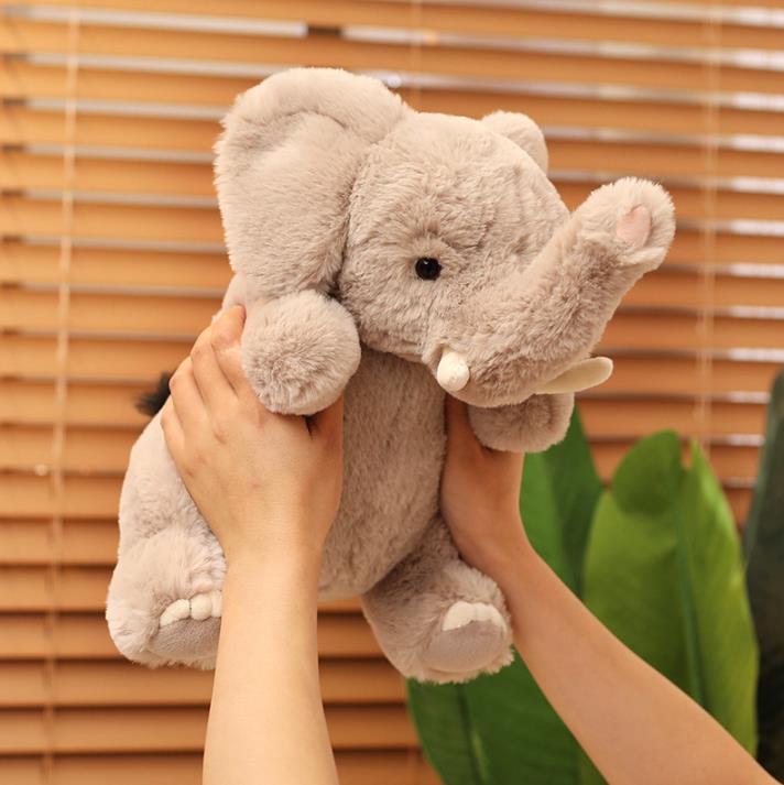 High Quality Custom Stuffed Animal Toys Furry Elephant Doll Animal Elephant Plush Toy 10