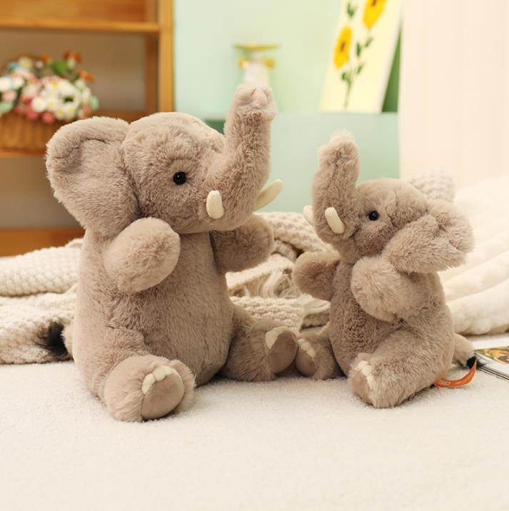 High Quality Custom Stuffed Animal Toys Furry Elephant Doll Animal Elephant Plush Toy 9