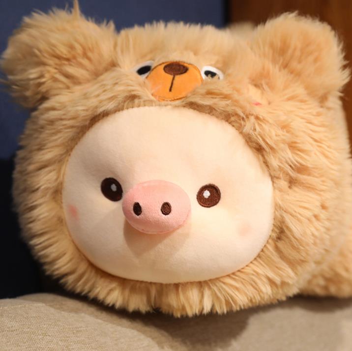 Fluffy Cute Pig Throw Pillow Stuffed Animal Toys Long Pillow Home decoration 12