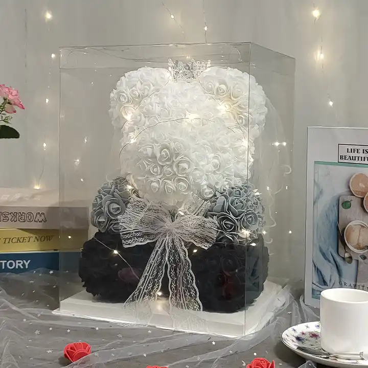 Eternal Flower rabbit foam rose bear Valentine's Day gift for girls Christmas creative birthday gift 4