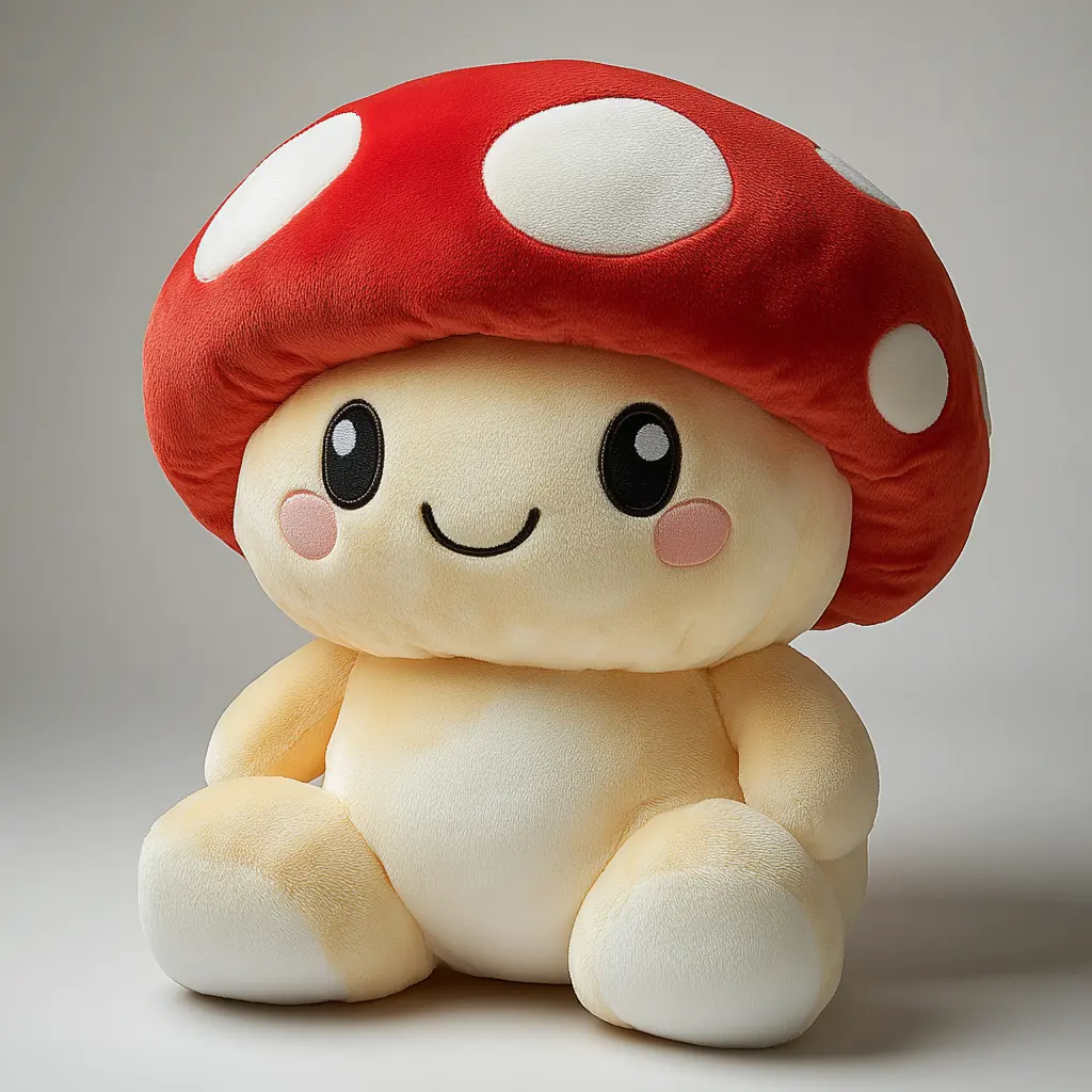 2024 New Design Mushroom Head Stuffed Doll Cartoon Squishy Soft Cute animal Doll Mushroom Plush Toy 2