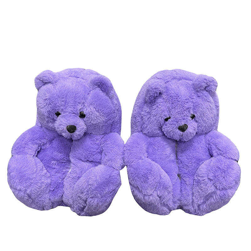 Fluffy Teddy Bear House Slipper Fashion Pink Bag and Teddy Bear Slippers 9