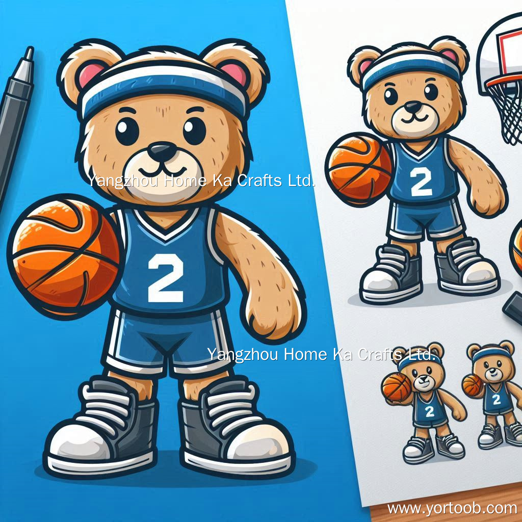 Promotional Gifts Basketball Mascot Plush Toy Cool Teddy Bear Design Wearing T-shirt Custom Plush Toy Doll 9