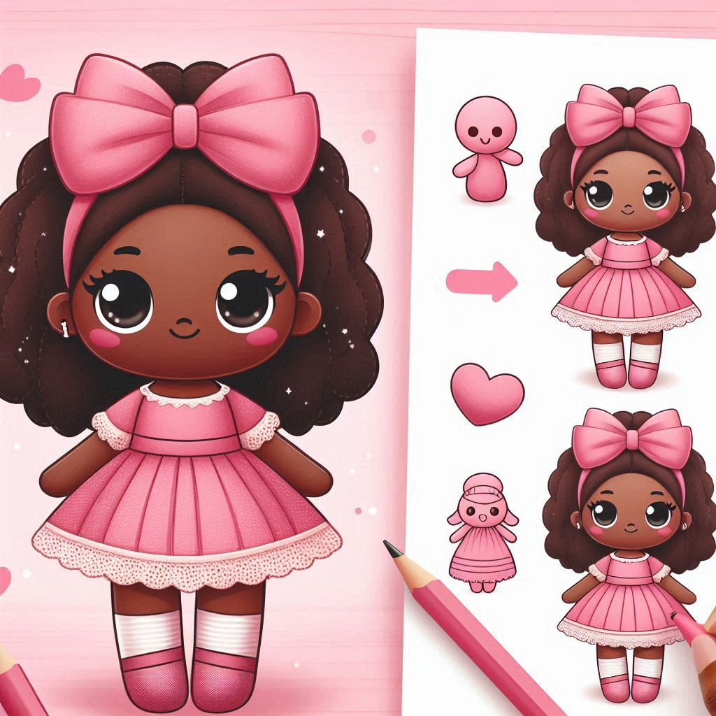 Kwaiil Plush Dolls Soft Girl Custom Plush Toy Pink Dress Princess Custom Doll Plush 10