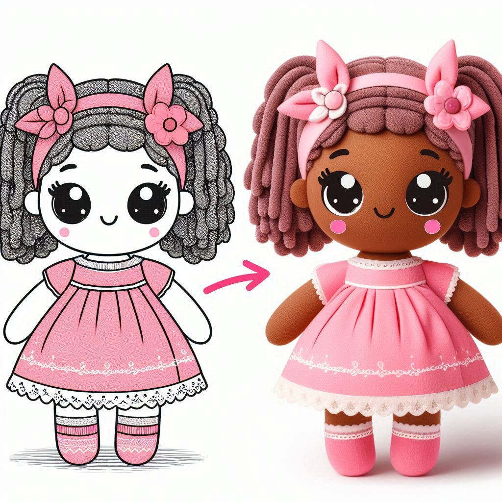 Kwaiil Plush Dolls Soft Girl Custom Plush Toy Pink Dress Princess Custom Doll Plush 8