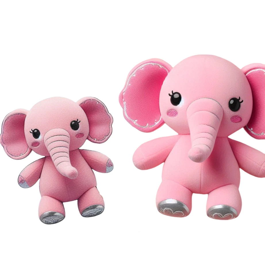 Custom Stuffed Plush Toy Cute Children Toy Pink Elephant Plush Kawaii Stuffed Animal Plush 1