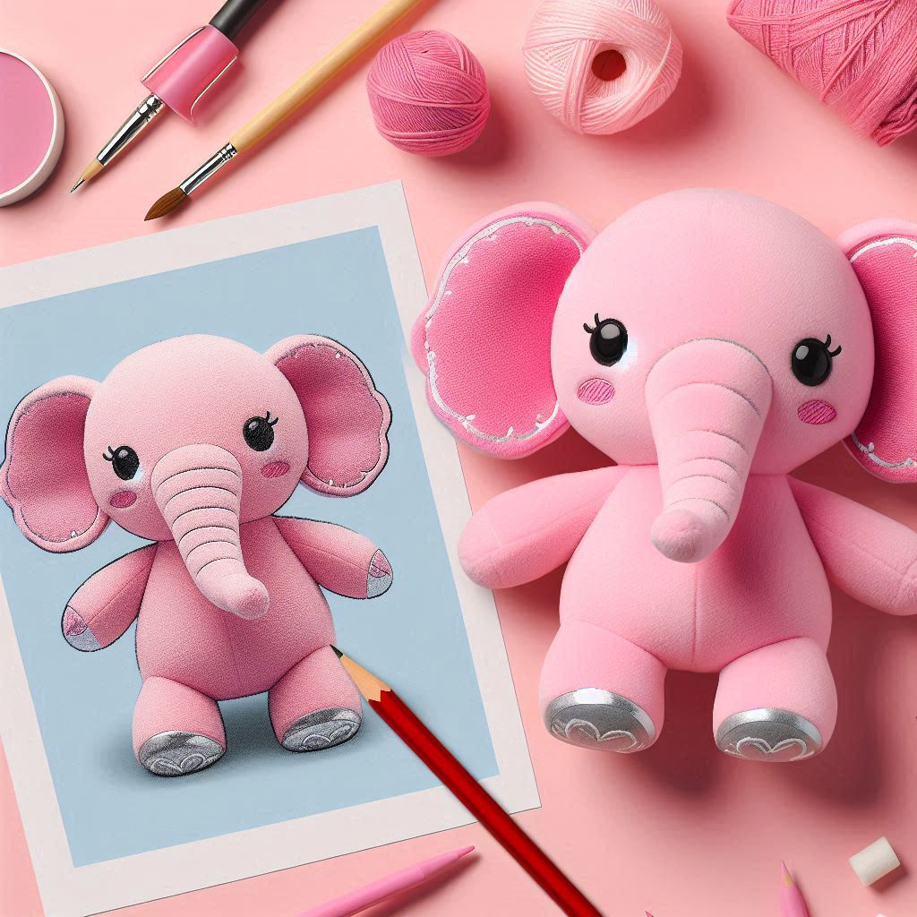 Custom Stuffed Plush Toy Cute Children Toy Pink Elephant Plush Kawaii Stuffed Animal Plush 13