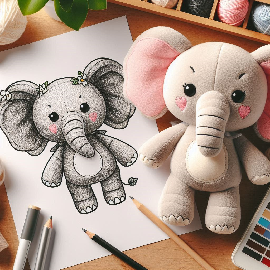 Custom Stuffed Plush Toy Cute Children Toy Pink Elephant Plush Kawaii Stuffed Animal Plush 8