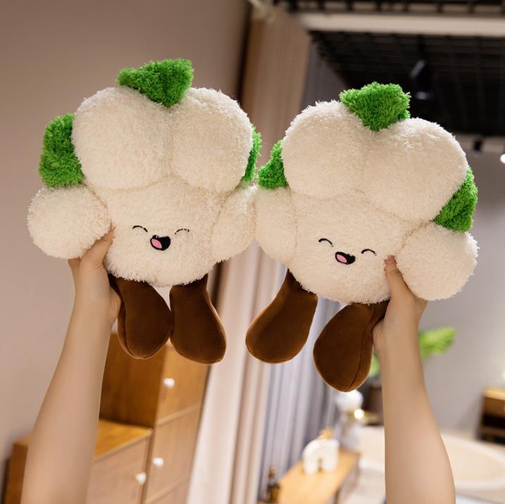 New Broccoli Plush Food Toy White Cute Vegetable Plush Toy Home Decoration 8