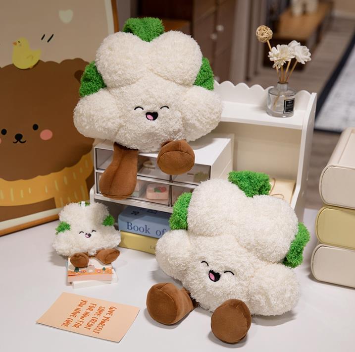 New Broccoli Plush Food Toy White Cute Vegetable Plush Toy Home Decoration 10