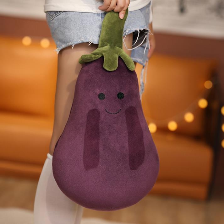 Creative Vegetable Plant Stuffed Doll Funny Smile Eggplant Plush Pillow Christmas Birthday Doll Gift Home Decor 9