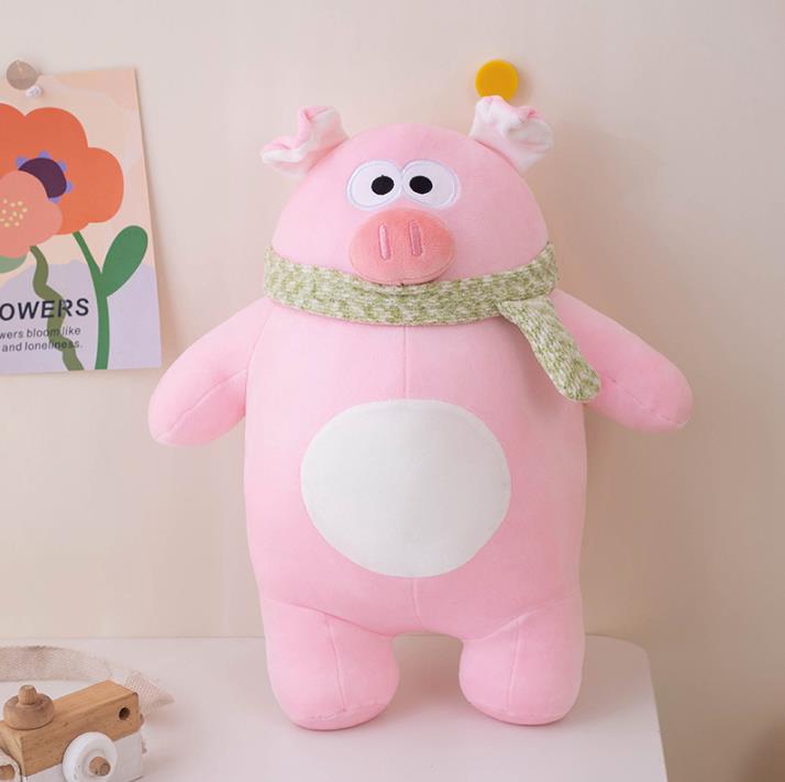 Lindo pingüino capibara cerdo peluche juguetes almohada dibujos animados muñecas niños regalos 12