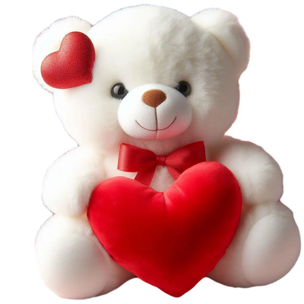 2024 Valentine Gift Cuddle Teddy Bear with Heart Custom Bear Plush 1