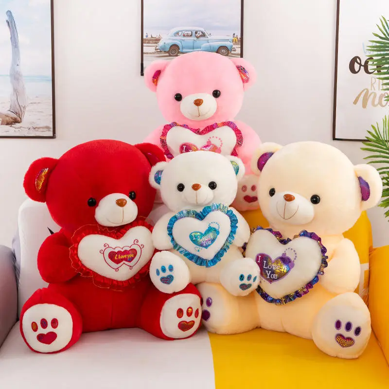 Valentine Day Teddy Bear with Heart 30cm Soft Personalized Teddy Bear 1