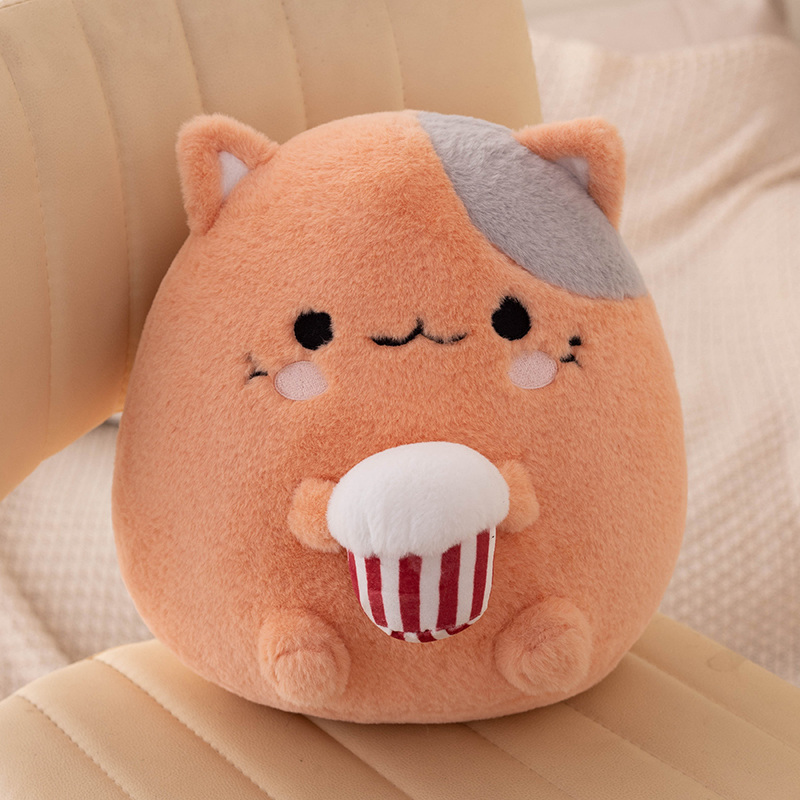 Strawberry Cow Plush Orange Cat Popcorn Pillow Sofa Cushion Home Decoration Children's Birthday Gift 13